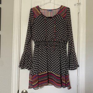 Truly Me Bell Sleeve Romantic Dress (Kids 16)